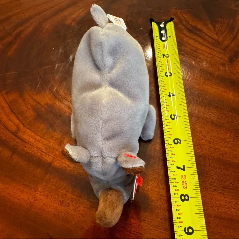 Vintage Ty Beanie Baby Spike Rhino PVC Pellets 5th Gen Tags